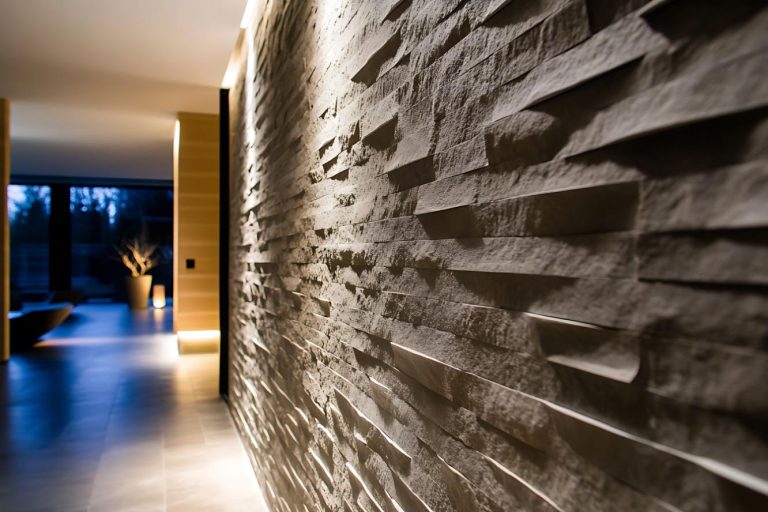 mur pierre decorative couloir